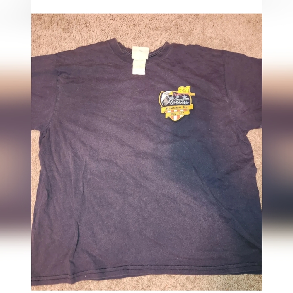 JEFF GORDON GRAPHIC T-SHIRT 2007 NASCAR XL WINNERS CIRCLE AMERICAN HEROES